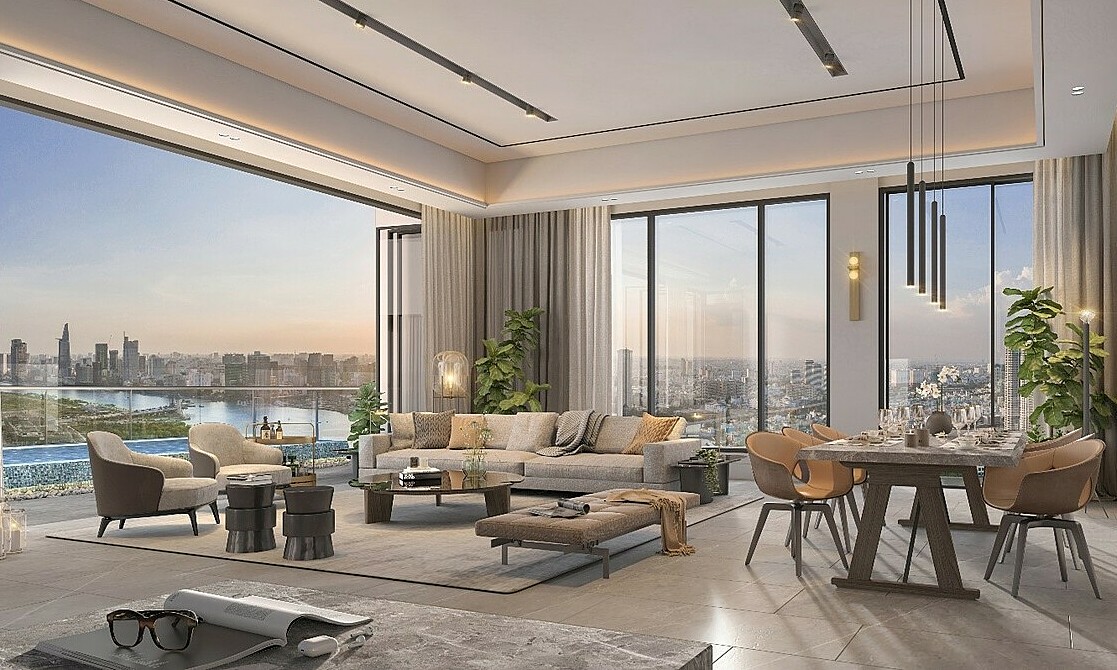 Tầm nhìn vô cực tại penthouse The River Thu Thiem 2020