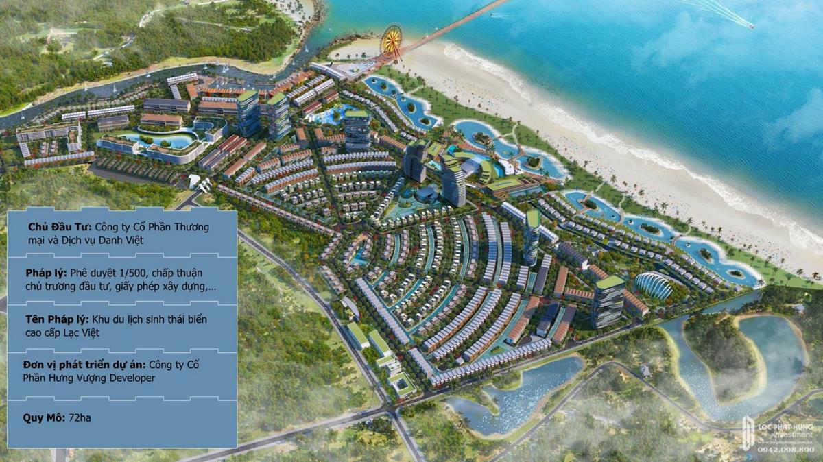 Phối cảnh tổng thể dự án nhà phố Venezia Beach Hàm Tân Đường Thắng Hải chủ đầu tư Danh Việt
