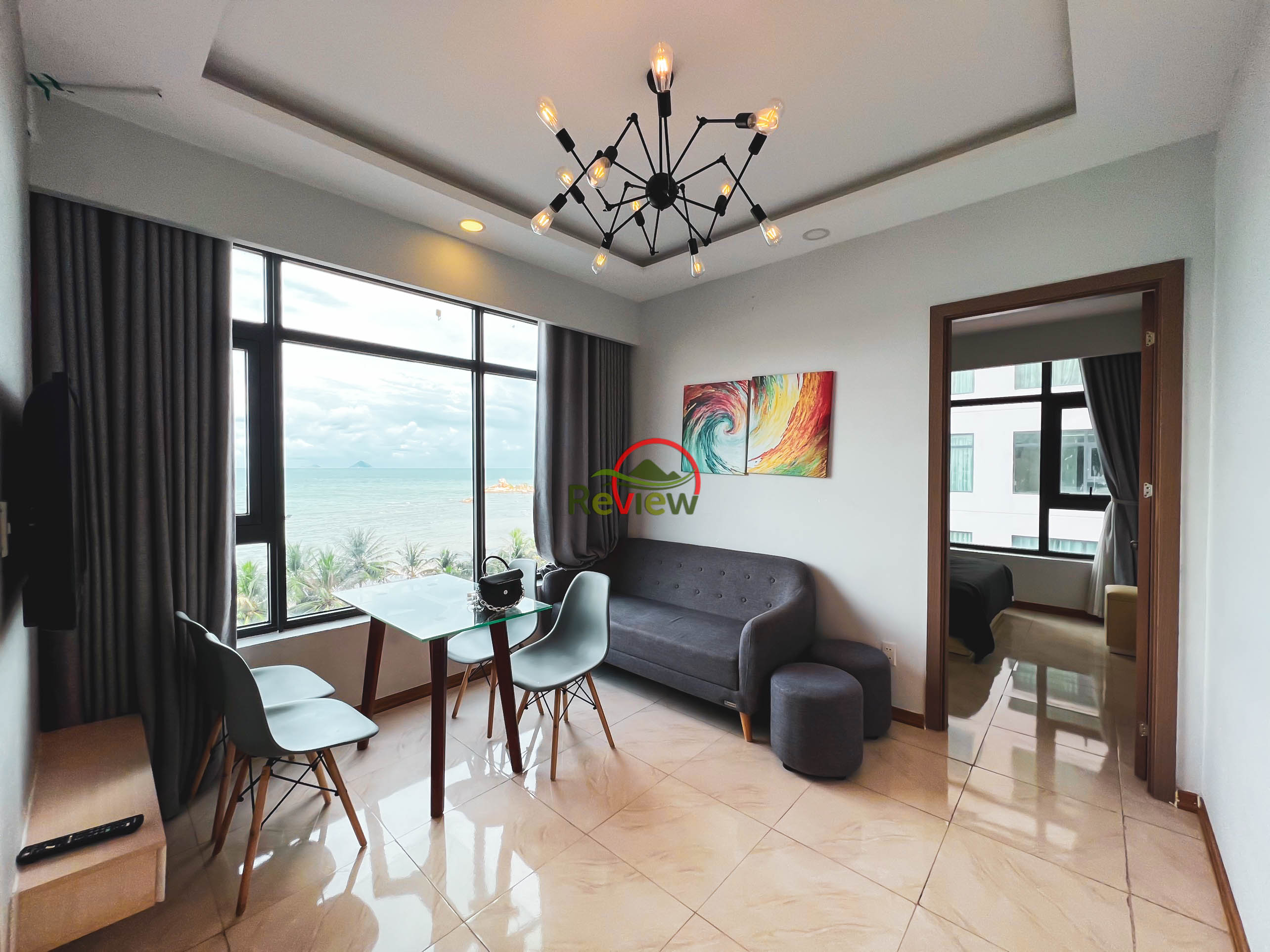 Phòng khách căn hộ mường thanh viễn triều tại Nha Trang