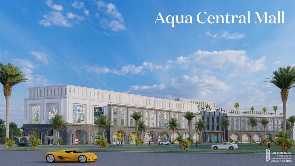 Aqua Central Mal khu trung tâm mua sắm sầm uất của dự án nhà phố Aqua City