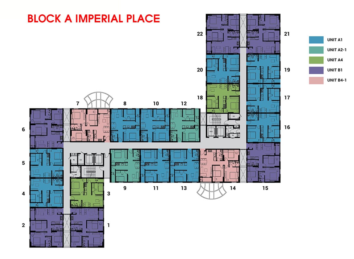 mat bang Block A imperial palace - DỰ ÁN CĂN HỘ IMPERIAL PLACE BÌNH TÂN