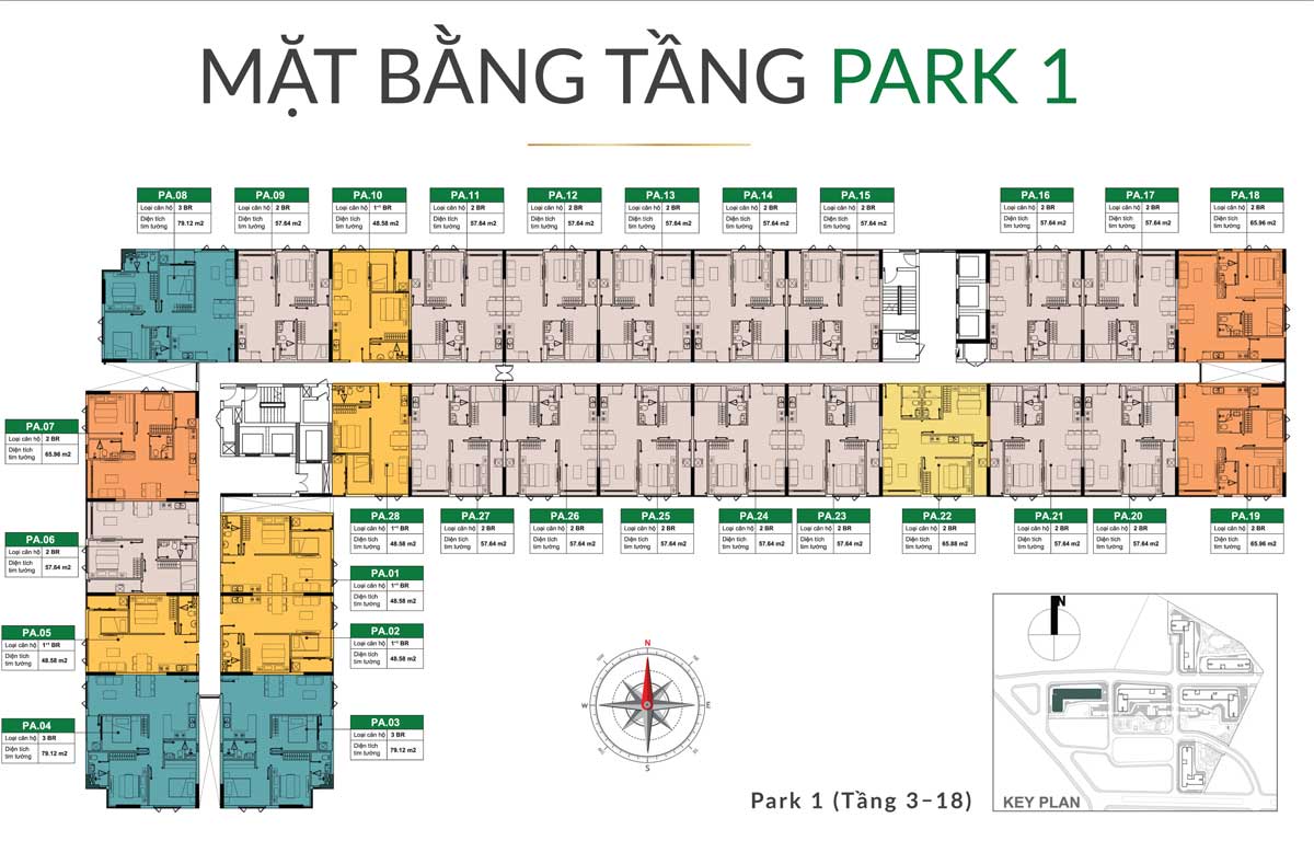mat bang tang dien hinh can ho picity central park - PICITY CENTRAL PARK
