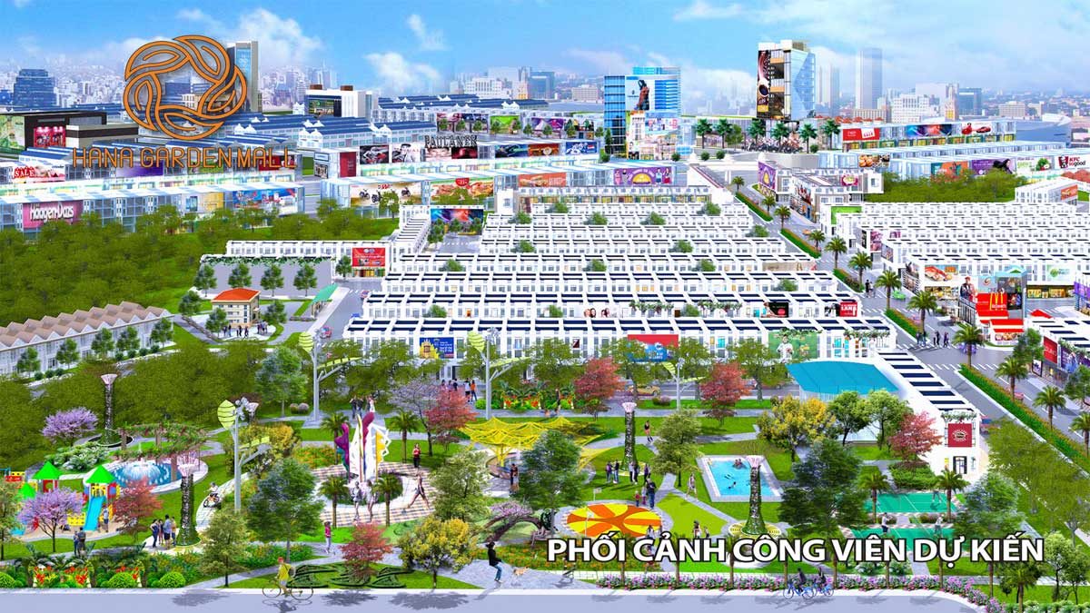 phoi canh cong vien noi khu du an hana garden mall - DỰ ÁN HANA GARDEN MALL BÌNH DƯƠNG