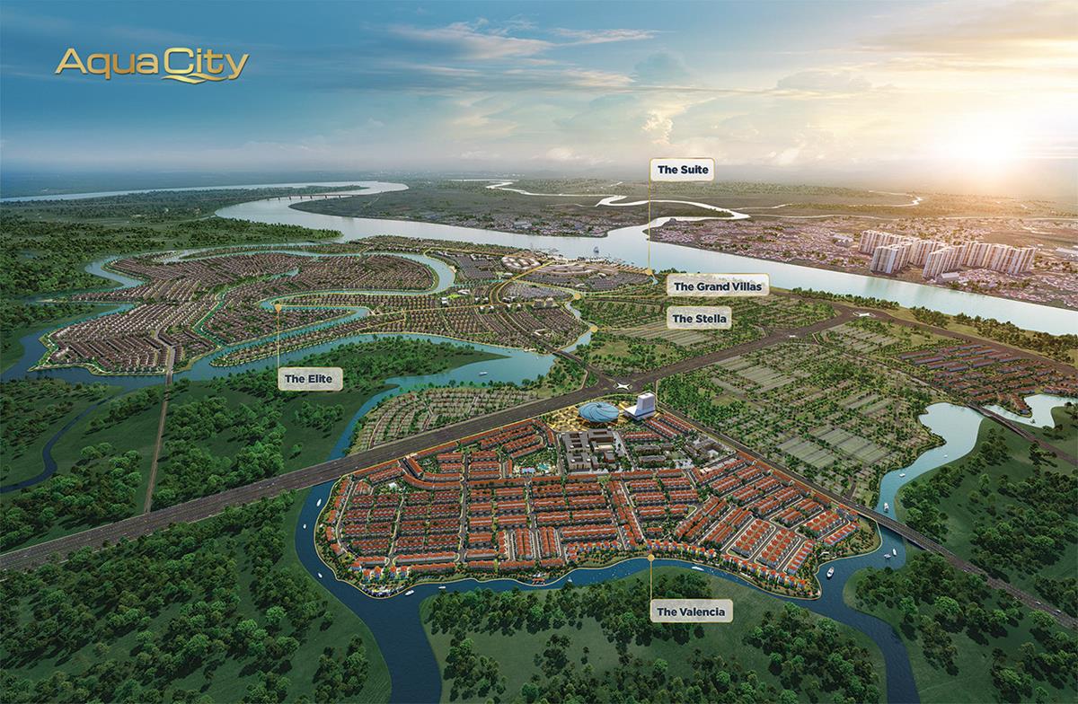 Phối cảnh tổng thể quy mô dự án khu đô thị Aqua City