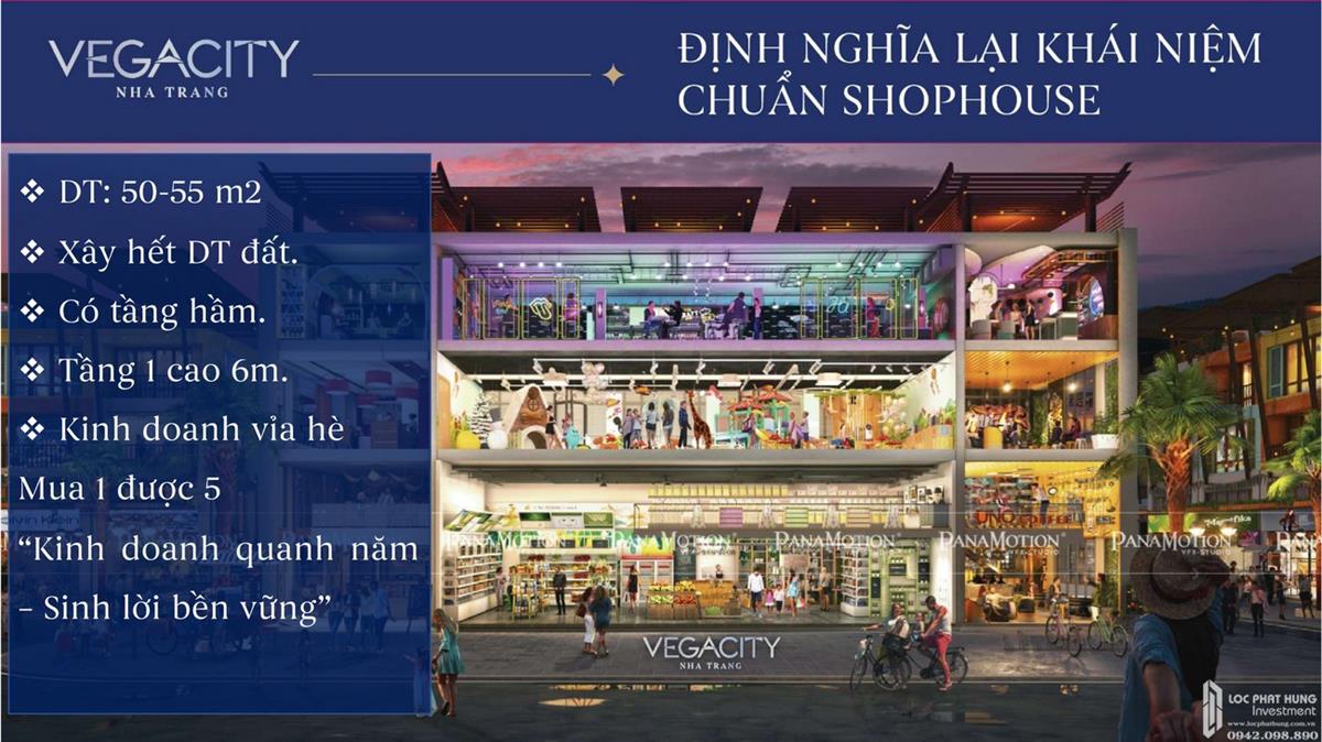 Thiết kế Shophouse dự án Vega City Bãi Tiên Nha Trang chủ đầu tư KDI Holdings