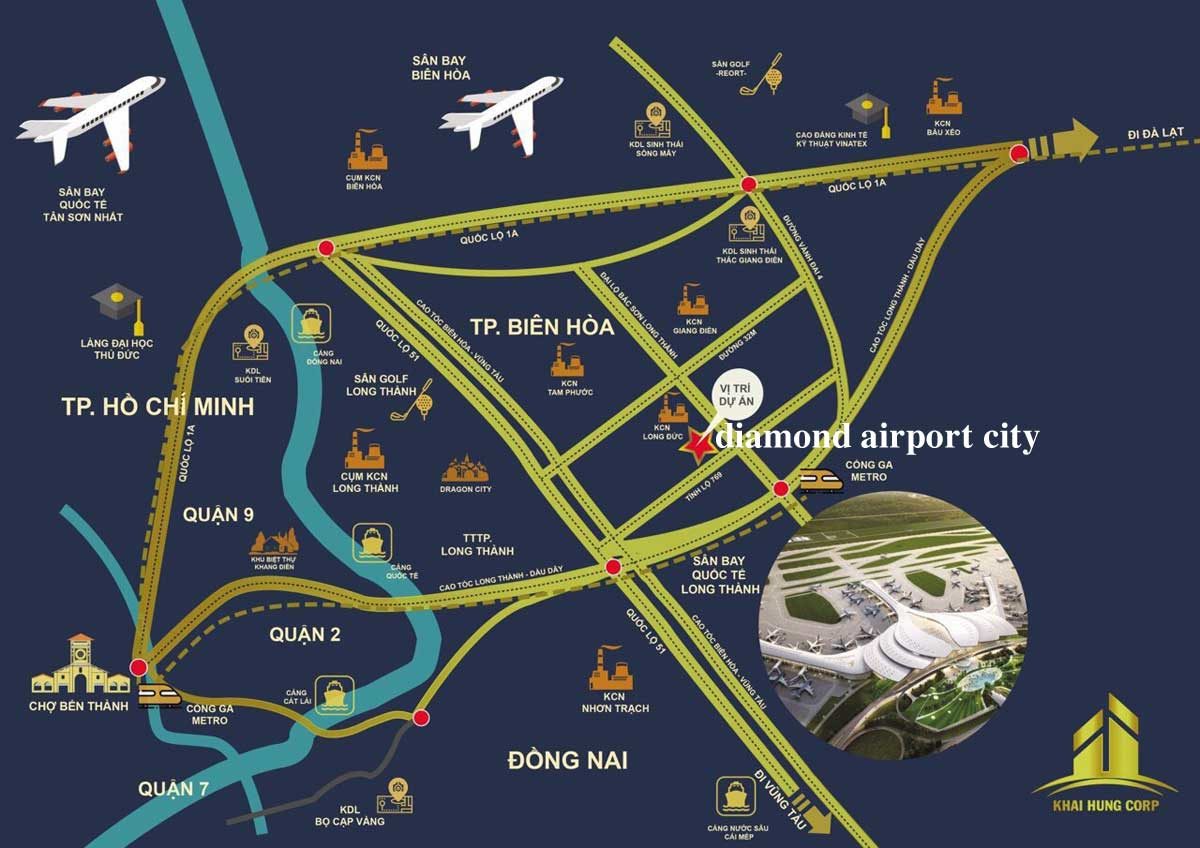 vi tri du an diamond airport city - DỰ ÁN DIAMOND AIRPORT CITY LONG THÀNH ĐỒNG NAI